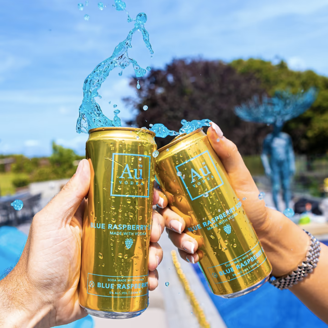AU Vodka Blue Raspberry Pre-Mixed - 12x