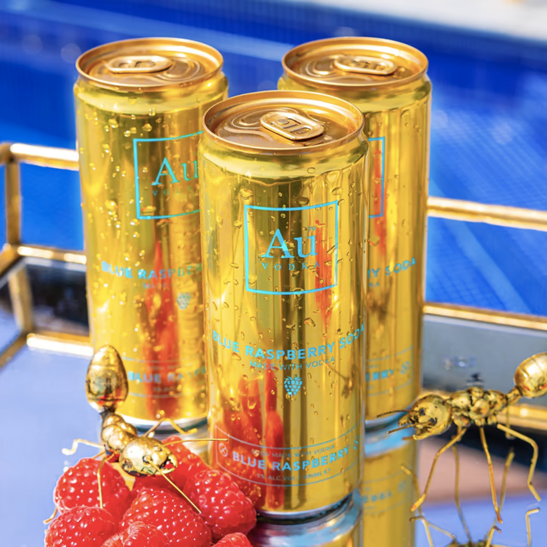 AU Vodka Blue Raspberry Pre-Mixed - 12x