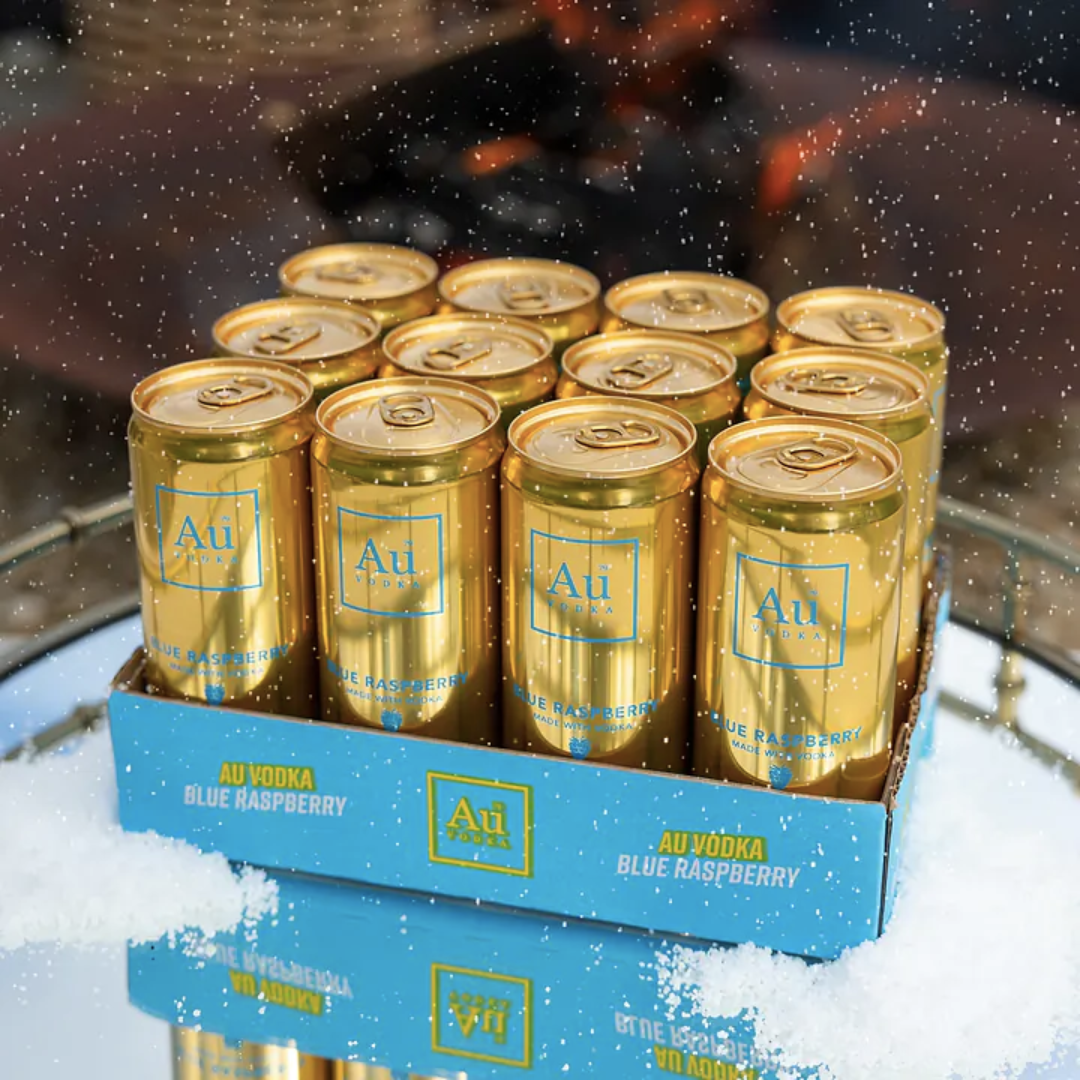 AU Vodka Blue Raspberry Pre-Mixed - 12x