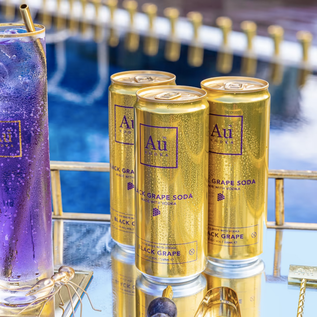 AU Vodka Black Grape Pre-Mixed - 6x