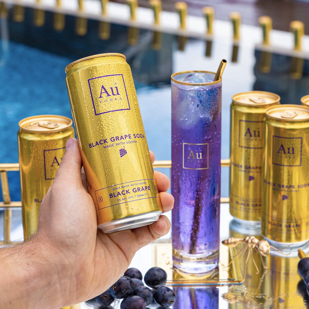 AU Vodka Black Grape Pre-Mixed - 12x
