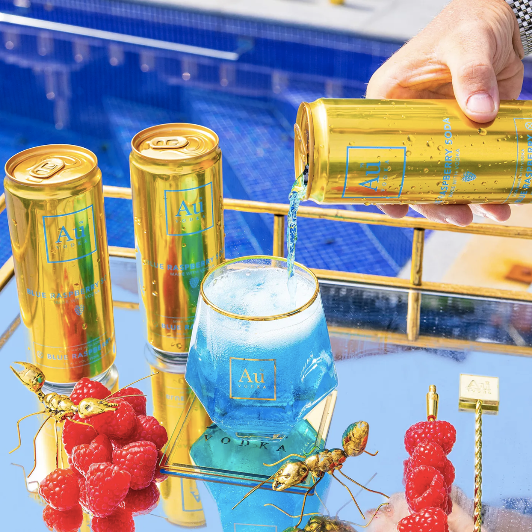 AU Vodka Blue Raspberry Pre-Mixed - 12x