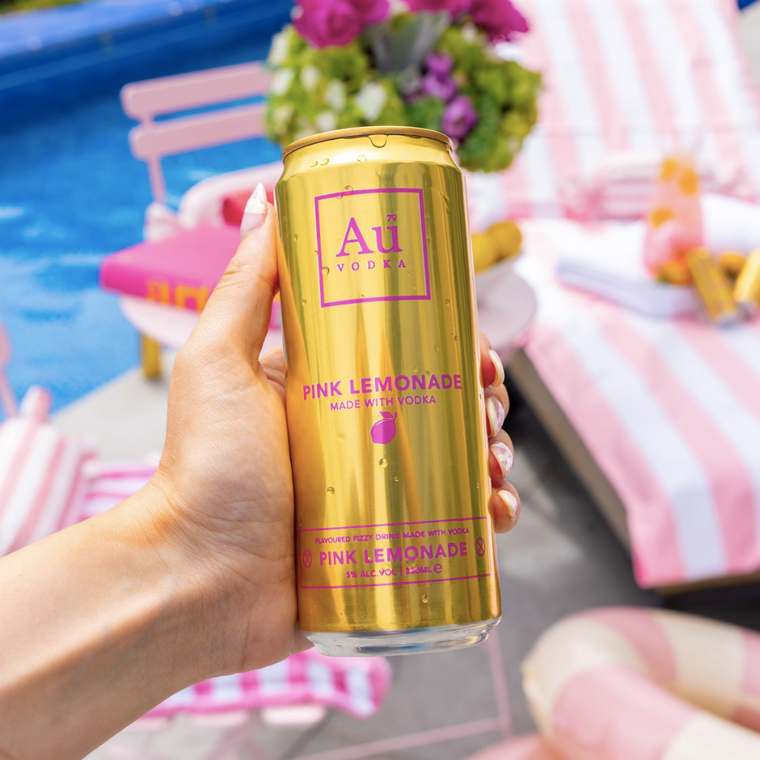 AU Vodka Pink Lemonade Pre-Mixed - 12x